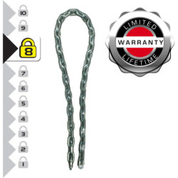 Chaîne acier cémenté Master Lock recouverte vinyle longueur 1m50