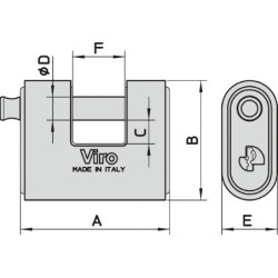 Cadenas blindé PANZER 2 Viro – Réf. 4115 et 4117