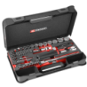 Coffret 60 pièces Mbox Facom serrage 1/4 & 1/2 OGV GRIP plateau mousse
