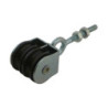 Poulie double galet avec piton Viso L70 mm Ø20 mm