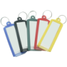 Porte étiquette plastique à fenêtre avec anneau Viso coloris assortis - Lot de 10
