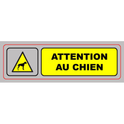 Panneau PVC adhésif Viso Ø170 mm H50 mm - Attention au chien