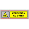 Panneau PVC adhésif Viso Ø170 mm H50 mm - Attention au chien
