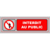 Panneau PVC adhésif Viso Ø170 mm H50 mm - Interdit au public