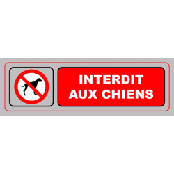 Panneau PVC adhésif Viso Ø170 mm H50 mm - Interdit aux chiens