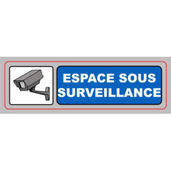 Panneau PVC adhésif Viso Ø170 mm H50 mm - Espace sous surveillance