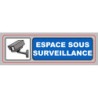 Panneau PVC adhésif Viso Ø170 mm H50 mm - Espace sous surveillance