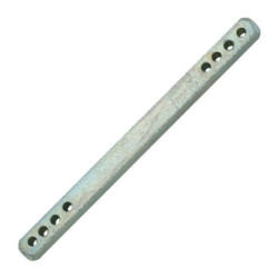 Tige carrée Bouvet fer brut 7 mm × 90 mm avec 4 trous