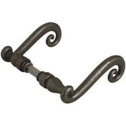 Béquille double Aquitaine Bouvet fer patiné cémenté carré 7 mm
