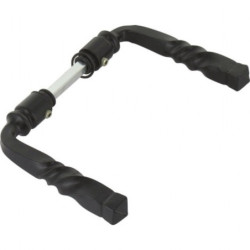 Béquille double Bourgogne Bouvet époxy noir carré 7 mm
