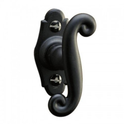 Bouton simple Aquitaine Bouvet époxy noir H80 × L35 mm carré 7 mm