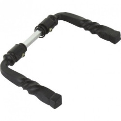 Béquille double Bourgogne Bouvet fer patiné vernis carré 7 mm