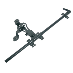 Tringle rainurée pleine espagnolette Provence noir – 1500 à 2500 mm