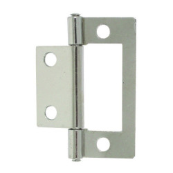 Charnière universelle Torbel nickelée 50×38×1,5 mm Ø7,3