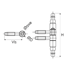 Fiche à visser de style Torbel brut Ø13 – H93 mm