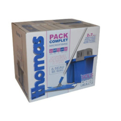 Kit de lavage Pro Brosserie Thomas double seau 2 x 7 L avec essoreur
