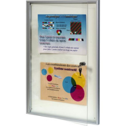 Vitrine extra plate Sata 4 feuilles A4 porte battante alu