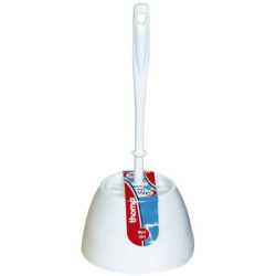 Ensemble balai brosse WC et support blanc Brosserie Thomas
