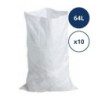 Sac gravat 64L Cobag polyproylene tresse blanc 56x96 55g/m² lot de 10 sacs