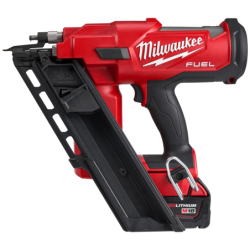 Cloueur FFN-502CA Milwaukee avec 2 batteries 5Ah et 19800 clous 75mm/7,4x2,8 annelés