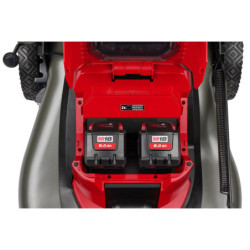 Tondeuse à gazon autotractée 46 cm à double batterie avec 2 batteries et un chargeur double