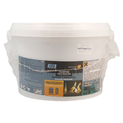 Mastic réfractaire pour appareils de chauffage et foyers de cheminée CaloryGeb noir pot de 600g