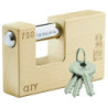 Cadenas rectangulaire monobloc CITY 750 Aditus Iseo laiton 74 x 53 mm