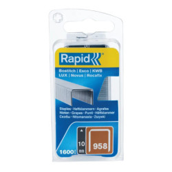 Agrafes RAPID N° 958 fil fin 10 mm galvanisées