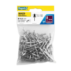 Rivets standard Rapid aluminium/acier Ø3.2 à Ø4.8 mm – Sachet 100 pcs