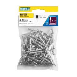 Rivets standard Rapid aluminium/acier Ø3.2 à Ø4.8 mm – Sachet 100 pcs