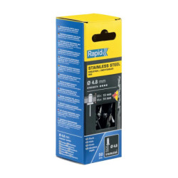 Rivets inoxydables Rapid AISI304 Ø3.2 à Ø4.8 mm – Boîte 50 pcs