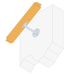 Support rampe coudé SRC Simpson Ø61x55x82 mm acier zingué