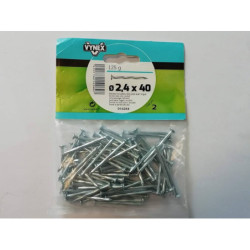 Pointes torsadées Vynex Ø2.4 et Ø2.7 mm – 40 à 50 mm