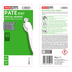 Pâte Epoxy marine Soloplast 56 g – Réparation sous l’eau
