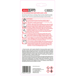 Kit réparation sanitaire SoloPlast blanc Alpin – Émail & acrylique