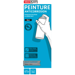 Peinture anticorrosion aérosol Soloplast noir 500 ml – Anti-gravillons