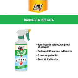 Fury Barrière tous insectes 500 ml – Protection 6 mois intérieur/extérieur
