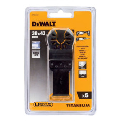 Lame titanium DeWalt DT20727-QZ pour outil multifonction 30x43mm Lot de 5