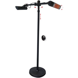 Chauffage infrarouge électrique sur pied S-Plus 3kW - 230 V -199/218 cm avec télécommande