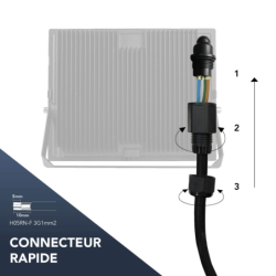 Projecteur LED Tibelec 200 W IP65 – 24 000 lm pour extérieur