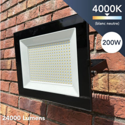Projecteur LED Tibelec 200 W IP65 – 24 000 lm pour extérieur